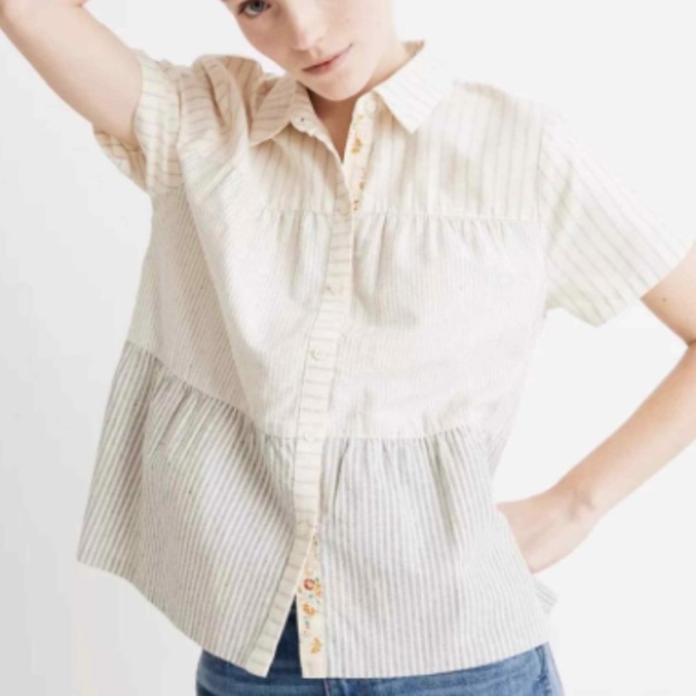Madewell x the denim project top size L